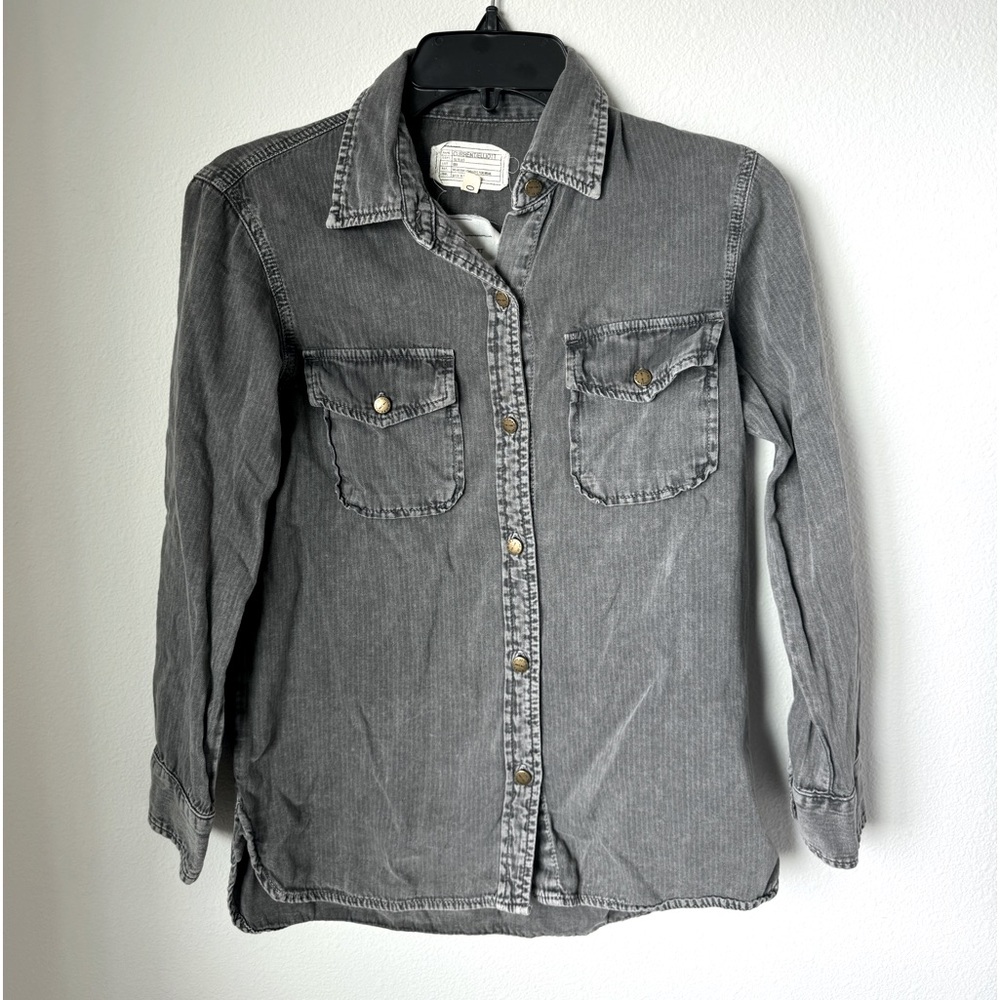 Current/Elliott The Perfect Shirt – Washed Black, Size 0